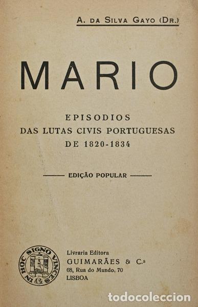 Libros antiguos: SILVA GAIO. (Ant&oacute;nio de Oliveira da) - M&Aacute;RIO. - Foto 1