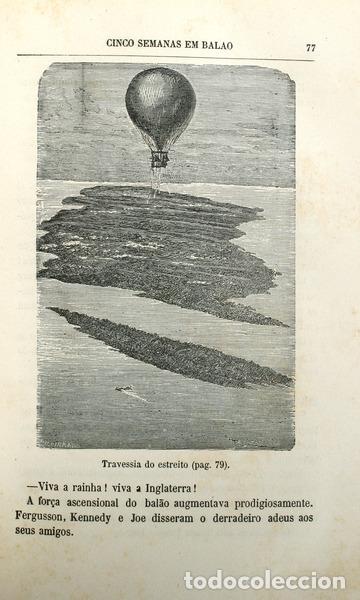 Libros antiguos: VERNE. (Jules) - CINCO SEMANAS EM BAL&Atilde;O. - Foto 2