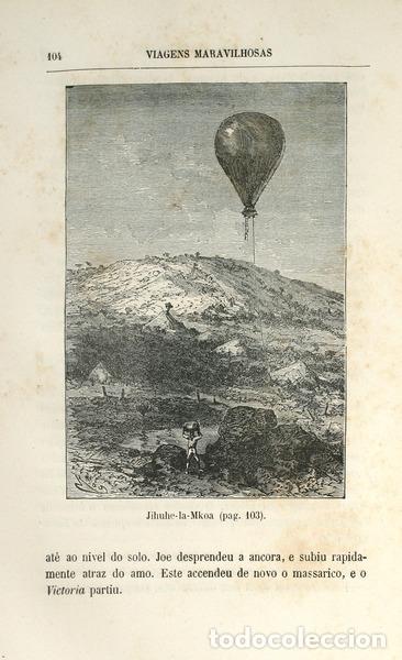 Libros antiguos: VERNE. (Jules) - CINCO SEMANAS EM BAL&Atilde;O. - Foto 3