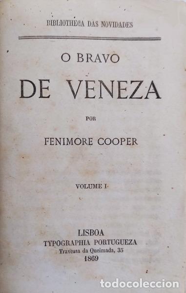 Libros antiguos: FENIMORE COOPER. (James) - O BRAVO DE VENEZA. - Foto 1