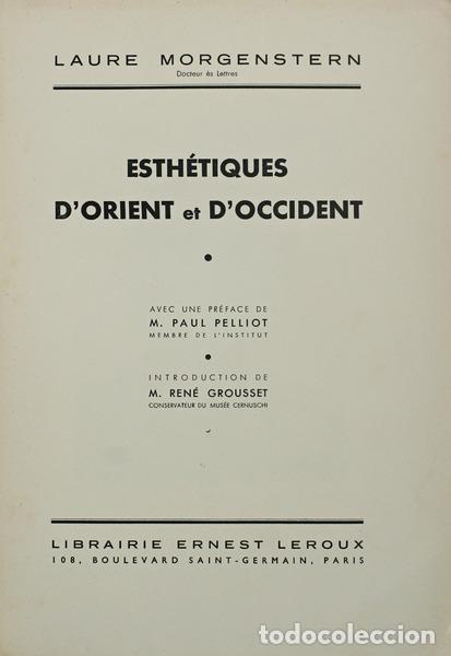 Antiquarische B&uuml;cher: MORGENSTERN. (Laure) - ESTH&Eacute;TIQUES D'ORIENT ET D'OCCIDENT.