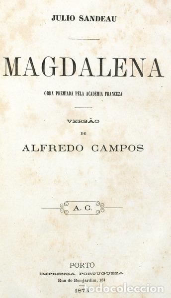 Libros antiguos: SANDEAU. (Julio) - MAGDALENA. - Foto 1