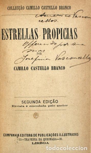 Libros antiguos: CASTELO BRANCO. (Camilo) - ESTRELLAS PROPICIAS. [2.&ordf; EDI&Ccedil;&Atilde;O] - Foto 1