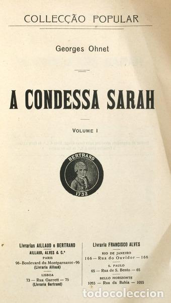 Libros antiguos: OHNET. (Georges) - A CONDESSA SARAH. - Foto 1