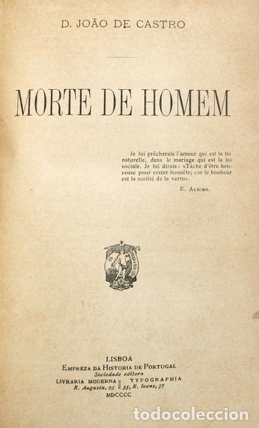 Libros antiguos: CASTRO. (D. Jo&atilde;o de) - MORTE DE HOMEM. - Foto 1