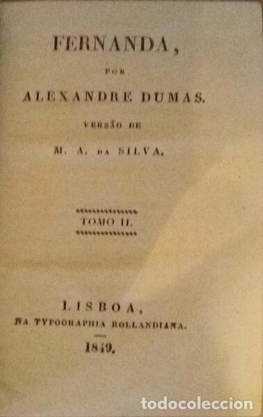 Libros antiguos: DUMAS. (Alexandre) - FERNANDA. [2 VOLS.] - Foto 2
