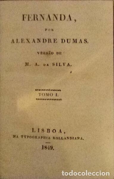 Libros antiguos: DUMAS. (Alexandre) - FERNANDA. [2 VOLS.] - Foto 1