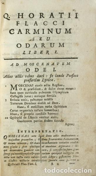 Libros antiguos: QUINTI HORATII FLACCI OPERA. - Foto 2