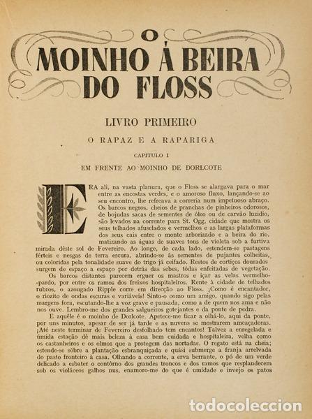 Libros antiguos: ELIOT. (George) - O MOINHO &Aacute; BEIRA DO FLOSS. - Foto 2