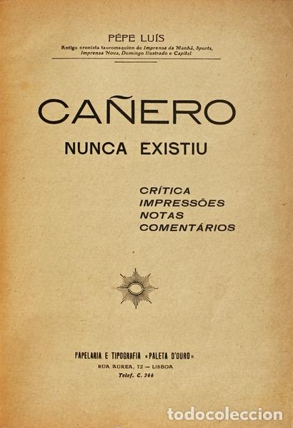 Libros antiguos: LUIS. (P&eacute;pe) - CA&Ntilde;ERO NUNCA EXISTIU. - Foto 1