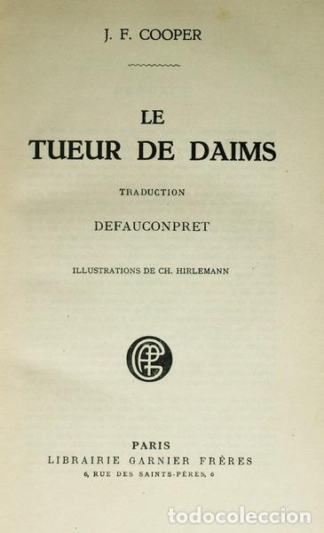 Libros antiguos: FENIMORE COOPER. (James) - LE TUEUR DE DAIMS. - Foto 1