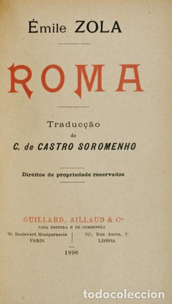 Libros antiguos: ZOLA. (&Eacute;mile) - ROMA. [2 VOLS.] - Foto 1