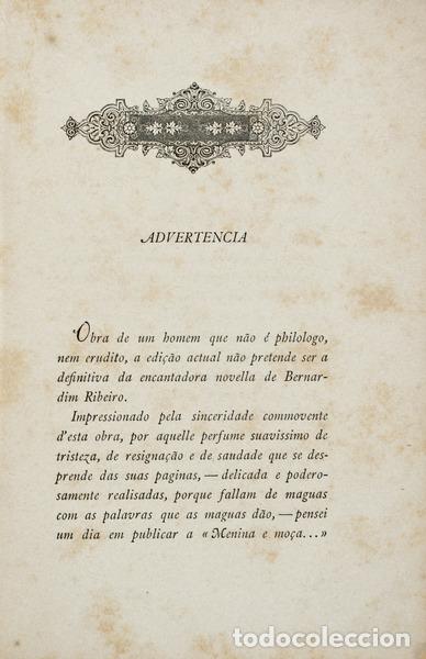 Libros antiguos: RIBEIRO. (Bernardim) - MENINA E MO&Ccedil;A... - Foto 2