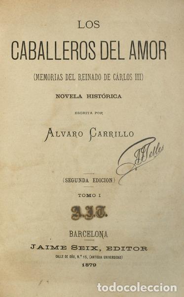 Libros antiguos: CARRILLO. (Alvaro) - LOS CABALLEROS DEL AMOR. - Foto 1