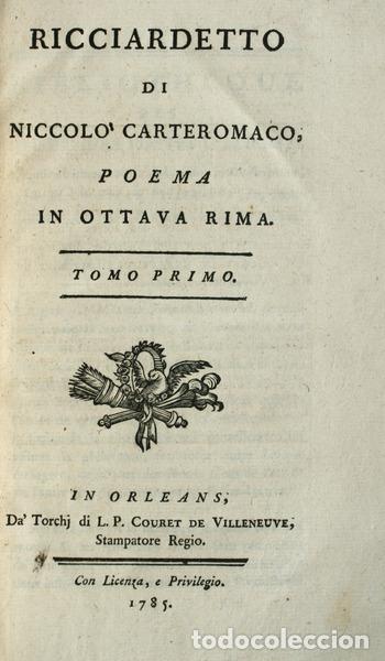 Antiquarische B&uuml;cher: FORTEGUERRI (Niccol&ograve;) - RICCIARDETTO.