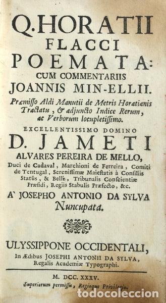 Antiquarische B&uuml;cher: HOR&Aacute;CIO FLACO. (Quinto) - POEMATA: CUM COMMENTARIIS JOANNIS MIN-ELLII.