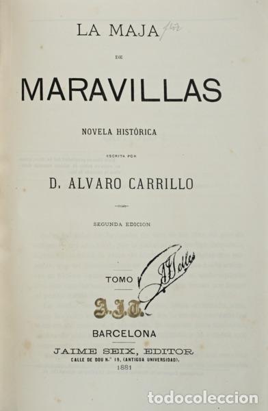 Libros antiguos: CARRILLO. (&Aacute;lvaro) - LA MAJA DE MARAVILLAS. - Foto 1