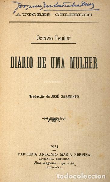 Libros antiguos: FEUILLET. (Octavio) - DIARIO DE UMA MULHER. - Foto 1
