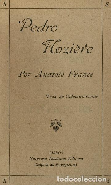 Libros antiguos: FRANCE. (Anatole) - PEDRO NOZI&Egrave;RE. - Foto 1