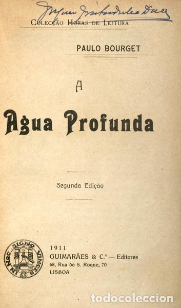 Libros antiguos: BOURGET. (Paulo) - A AGUA PROFUNDA. - Foto 1