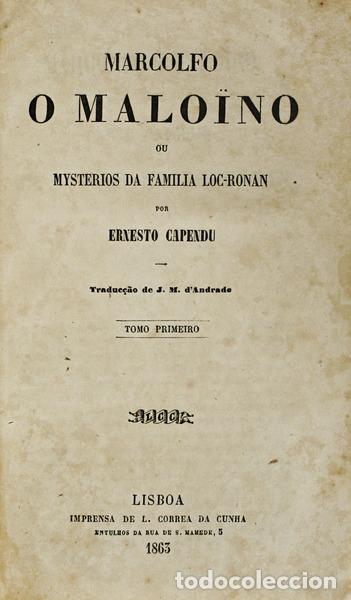Libri antichi: CAPENDU. (Ernesto) - MARCOLFO O MALO&Iuml;NO.