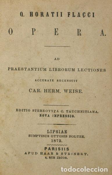 Antiquarische B&uuml;cher: FLACO. (Q. Hor&aacute;cio) - OPERA.