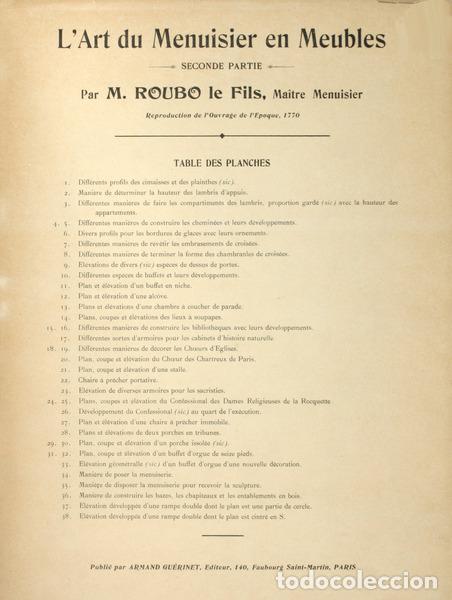 Libri antichi: ART DU MENUISIER EN MEUBLES.