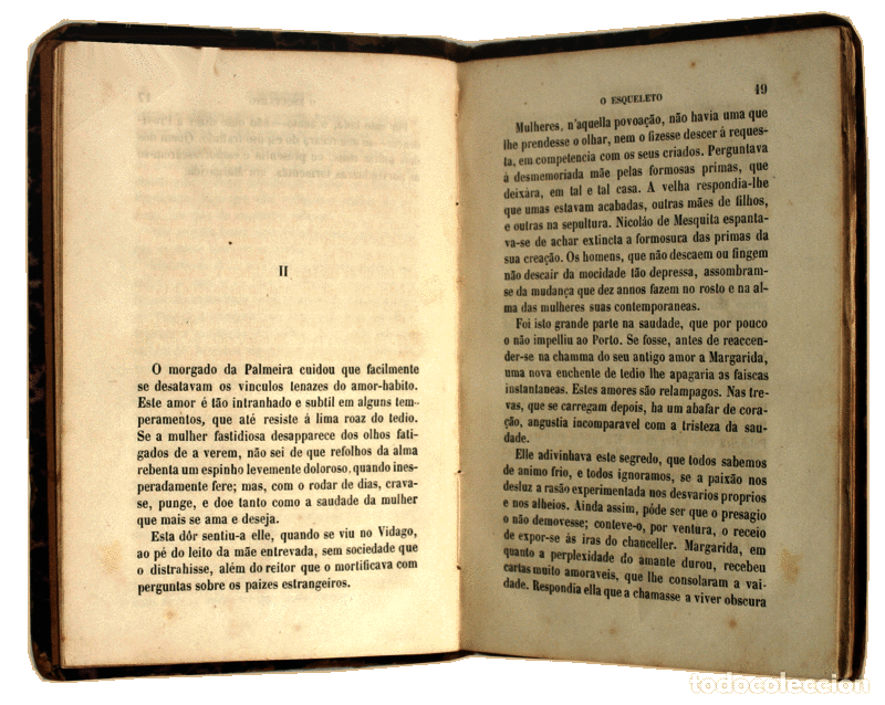 Libros antiguos: CASTELO BRANCO. (Camilo) - O ESQUELETO. [1.&ordf; EDI&Ccedil;&Atilde;O] - Foto 2