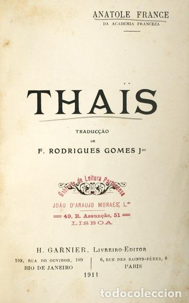 Libros antiguos: FRANCE. (Anatole) - THAIS E CONTOS ESCOLHIDOS. - Foto 1