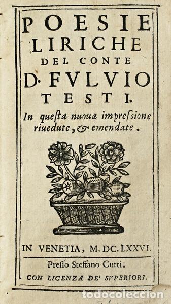 Old books: TESTI. (Fulvio) - POESIE LIRICHE