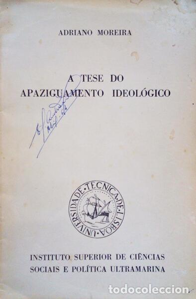 Libros antiguos: MOREIRA. (Adriano) - A TESE DO APAZIGUAMENTO IDEOL&Oacute;CO. - Foto 1