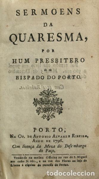 Old books: SERMOENS DA QUARESMA,