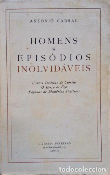 Libros antiguos: CABRAL. (Ant&oacute;nio) - HOMENS E EPIS&Oacute;DIOS INOLVID&Aacute;VEIS. - Foto 1