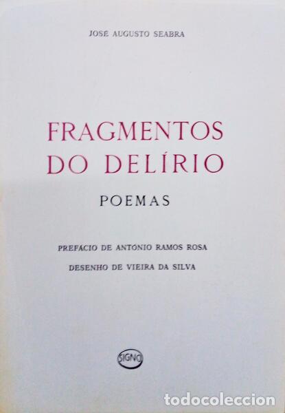 Libros antiguos: SEABRA. (Jos&eacute; Augusto) - FRAGMENTOS DO DEL&Iacute;RIO. - Foto 1