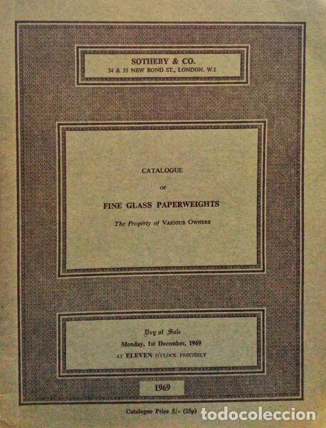 Libri antichi: CATALOGUE OF FINE GLASS PAPERWEIGHTS.