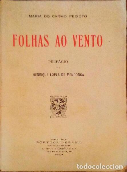 Libros antiguos: PEIXOTO. (Maria do Carmo) - FOLHAS AO VENTO. - Foto 1
