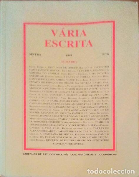 Old books: V&Aacute;RIA ESCRITA N.&ordm; 6, CADERNOS DE ESTUDOS ARQUIV&Iacute;STICOS, HIST&Oacute;RICOS E DOCUMENTAIS.