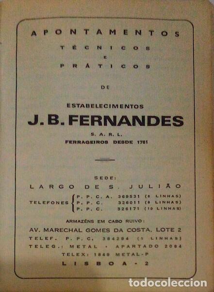 Libros antiguos: APONTAMENTOS T&Eacute;CNICOS E PR&Aacute;TICOS.