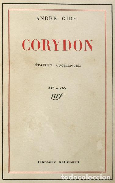 Libros antiguos: GIDE. (Andr&eacute;) - CORYDON. - Foto 1