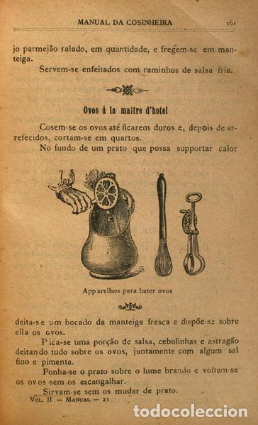 Libros antiguos: MANUAL DA COSINHEIRA. [VOLUME II]. - Foto 3