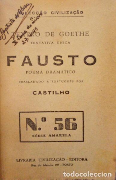 Libros antiguos: GOETHE. - FAUSTO POEMA DRAM&Aacute;TICO. - Foto 1
