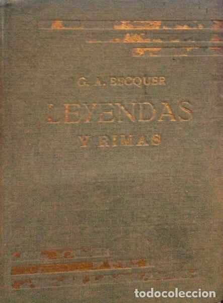 Libros antiguos: BECQUER. (Gustavo Adolfo) - LEYENDAS Y RIMAS. - Foto 1