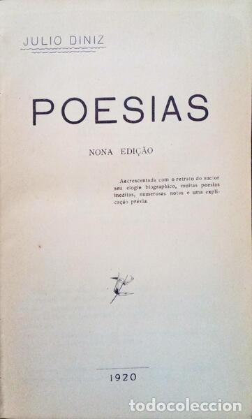 Libri antichi: DINIS. (J&uacute;lio) - POESIAS. [9.&ordf; EDI&Ccedil;&Atilde;O]