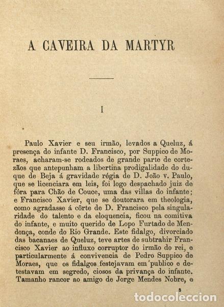 Libros antiguos: CASTELO BRANCO. (Camilo) - A CAVEIRA DA MARTYR. - Foto 2