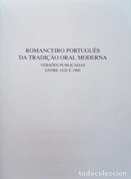 Libri antichi: ROMANCEIRO PORTUGU&Ecirc;S DA TRADI&Ccedil;&Atilde;O ORAL MODERNA. [IV volume]