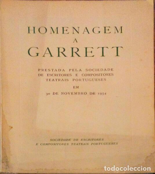 Libros antiguos: HOMENAGEM A GARRETT. - Foto 1