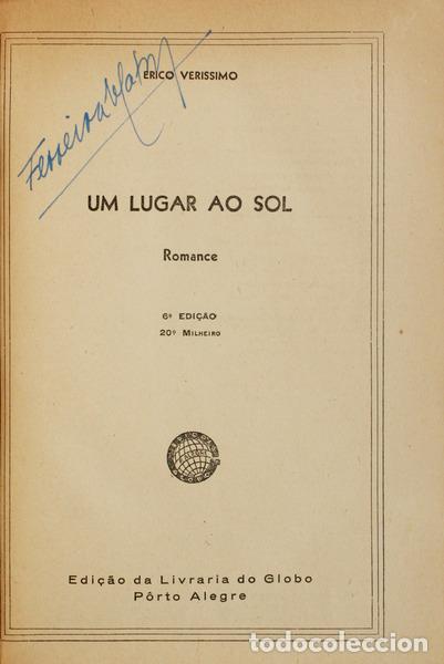 Libros antiguos: VER&Iacute;SSIMO. (Erico) - UM LUGAR AO SOL. - Foto 1