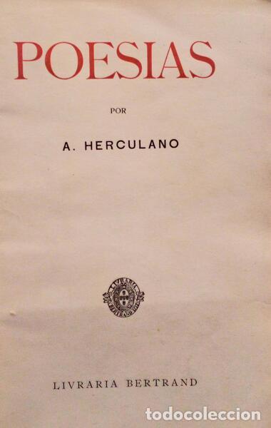 Libros antiguos: HERCULANO. (Alexandre) - POESIAS. - Foto 1