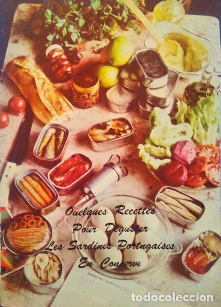 Libri antichi: QUELQUES RECETTES POUR D&Eacute;GUSTER LES SARDINES PORTUGAISES EN CONSERVE.