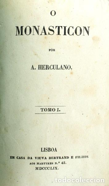 Libros antiguos: HERCULANO. (Alexandre) - EURICO O PRESBYTERO. - Foto 1